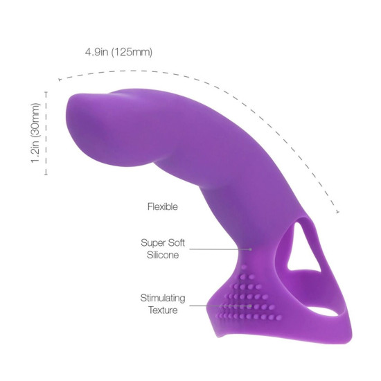 Насадка-дилдо на палець, фіолетова Simple&True Extra Touch Finger Dong Purple