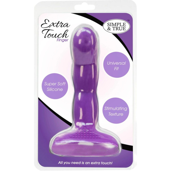 Насадка-дилдо на палець, фіолетова Simple&True Extra Touch Finger Dong Purple