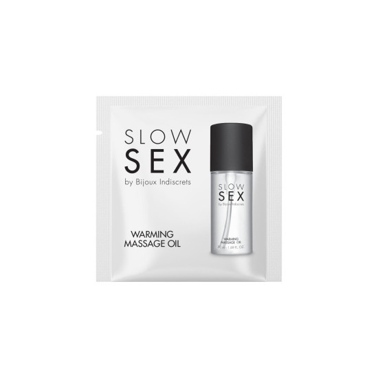 Пробник разогревающего массажного масла Bijoux Indiscrets Slow Sex Warming Massage Oil, 2 ml