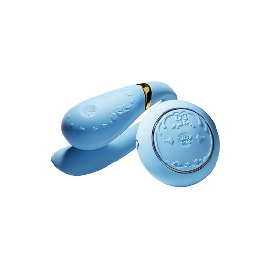 Смартвібратор для пар з пультом ДУ, синій Zalo Fanfan Set Royal Blue