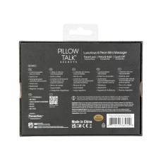 Вібромасажер, синій Pillow Talk Secrets Desires 6-Piece Mini Massager Set - Navy