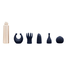 Вібромасажер, синій Pillow Talk Secrets Desires 6-Piece Mini Massager Set - Navy