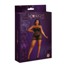 Сукня-бодістокінг, чорна Moonlight Plus Model 10 Black, XL-XXXL