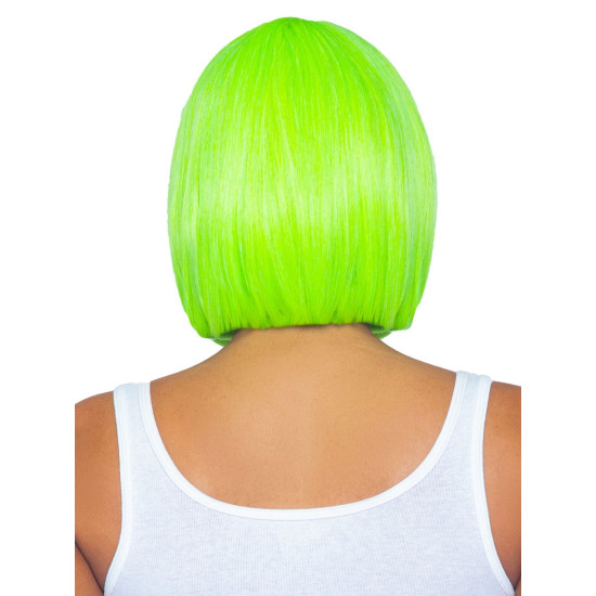 Неоново-зелена перука каре, довжина 12″ Leg Avenue 12″ Neon Short Bob Wig Neon Green