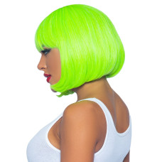 Неоново-зелена перука каре, довжина 12″ Leg Avenue 12″ Neon Short Bob Wig Neon Green