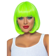 Неоново-зелена перука каре, довжина 12″ Leg Avenue 12″ Neon Short Bob Wig Neon Green