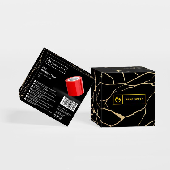 Скотч для бондажу, червоний, 25 м Liebe Seele Bondage Tape Red, 25 m