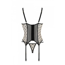 Корсет з відкритими чашками, бежевий Passion Marina Corset Beige, L/XL