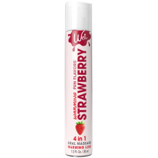 Зігріваючий лубрикант на водній основі зі смаком полуниці Wet Warming Strawberry 4 in 1, 30 ml