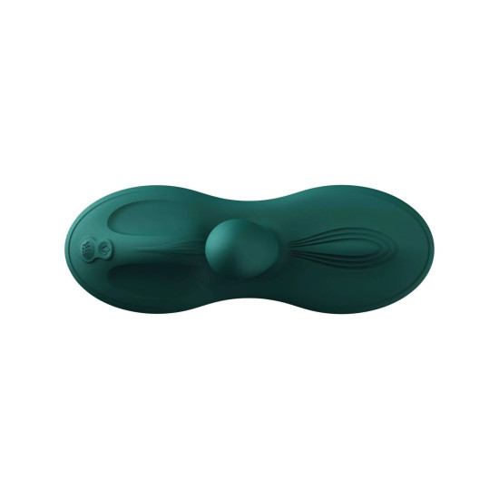 Смарт-вібратор Sit-on-top, 9 моторів, бірюзовий Zalo Flora Smart Vibrating Pad Turquoise Green