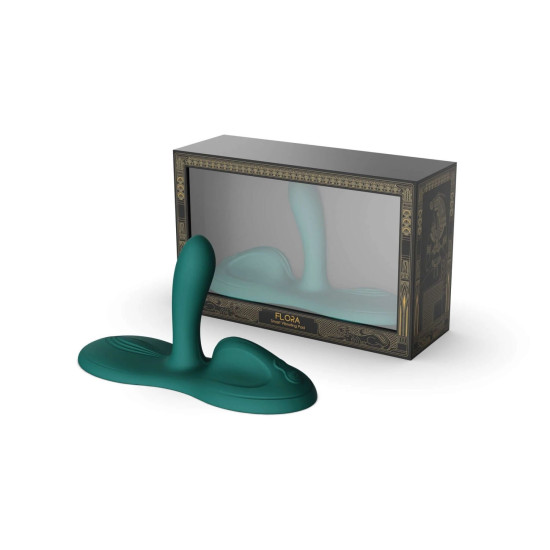 Смарт-вібратор Sit-on-top, 9 моторів, бірюзовий Zalo Flora Smart Vibrating Pad Turquoise Green