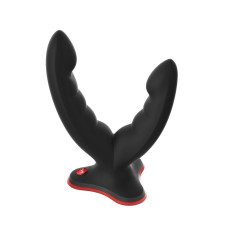 Подвійний фалоімітатор з гнучкими стовбурами і присоскою, чорний Fun Factory Ryde Black