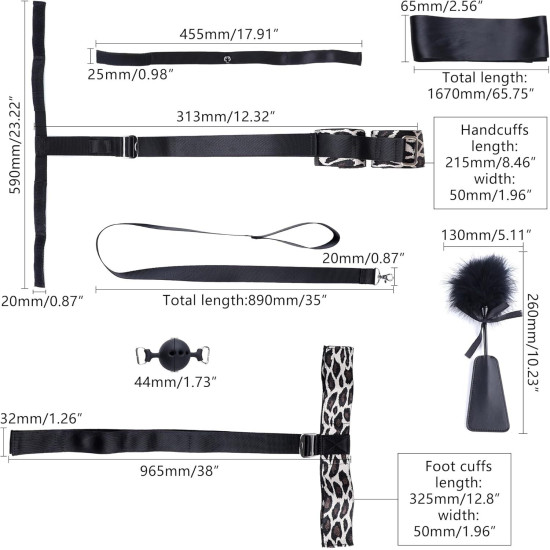 БДСМ-набор LOCKINK YEAHWOW Armbinder Restraint Set Black