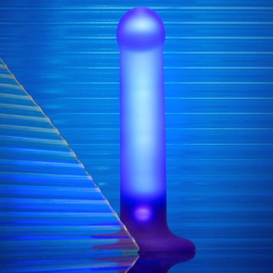 Світиться дилдо, фіолетовий Strap-On-Me Glow-LED Dildo Purple, M
