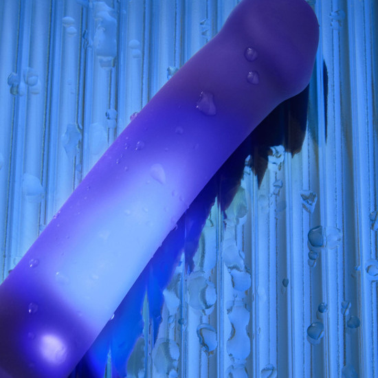 Світиться дилдо, фіолетовий Strap-On-Me Glow-LED Dildo Purple, M
