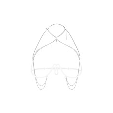 Украшение на тело (портупея-бра), белое Obsessive Lustique White Harness Bra, S/M/L
