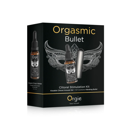 Жіночий подарунковий набір (збуджуючі краплі та віброкулька) Orgie Orgasmic Bullet