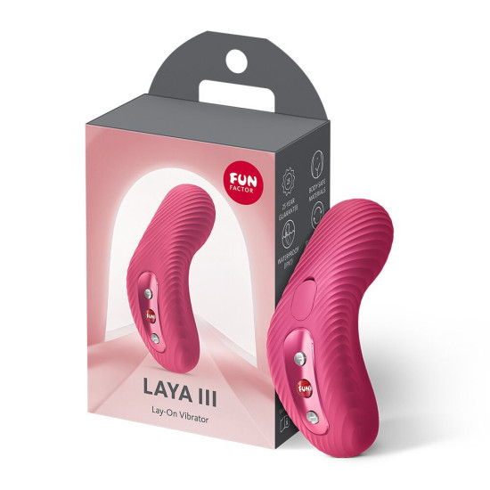 Накладний вібратор з ефектом постукування пальцем, малиновий Fun Factory LAYA III Raspberry
