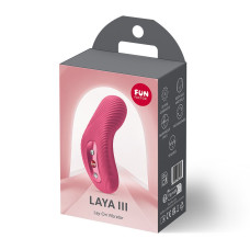 Накладной вибратор с эффектом постукивания пальцем, малиновый Fun Factory LAYA III Raspberry