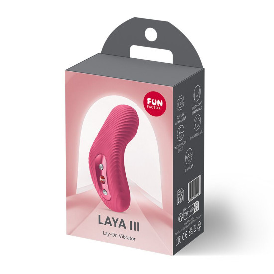 Накладний вібратор з ефектом постукування пальцем, малиновий Fun Factory LAYA III Raspberry