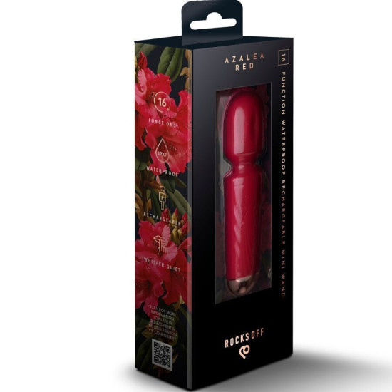 Вібромасажер, 16 режимів Rocks Off Mini Wand Azalea Red