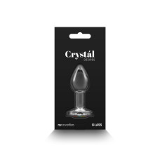 Скляна анальна пробка у формі каменя, райдужна NS Novelties Crystal - Desires - Rainbow Gem, Small