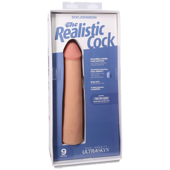 Фалоімітатор, довжина 22.9 см Doc Johnson The Realistic Cock ULTRASKYN - 9 Inch Vanilla