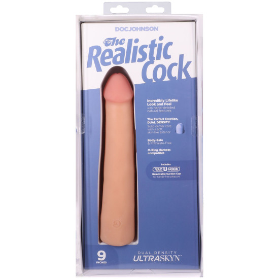 Фалоімітатор, довжина 22.9 см Doc Johnson The Realistic Cock ULTRASKYN - 9 Inch Vanilla