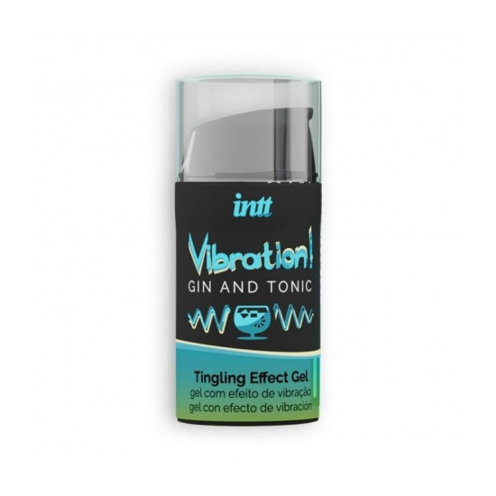 Жидкий вибратор со вкусом джин и тоник Intt Vibration EXTRA GREEN Gin Tonic, 15 ml