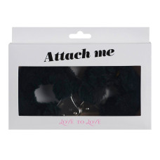 Love To Love ATTACH ME Black - наручники з плюшевою обробкою (м'ята упаковка)