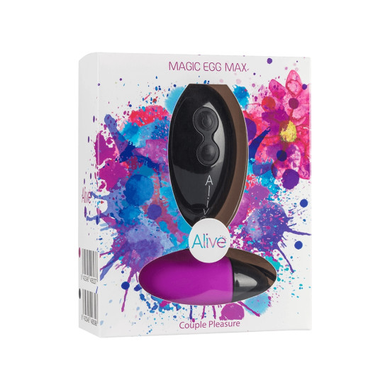 Віброяйце фіолетового кольору потужне з пультом ДК Alive Magic Egg Max Violet