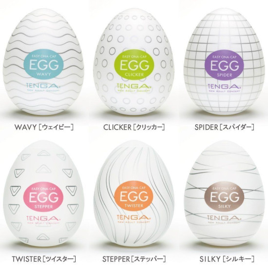 Набор из 6 яиц-мастурбаторов Tenga Egg Variety Pack