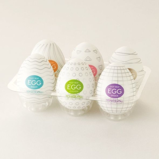Набор из 6 яиц-мастурбаторов Tenga Egg Variety Pack