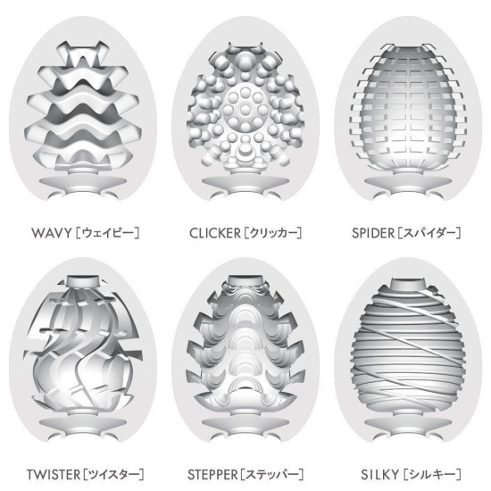Набор из 6 яиц-мастурбаторов Tenga Egg Variety Pack