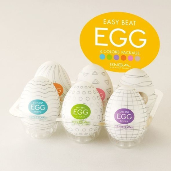 Набор из 6 яиц-мастурбаторов Tenga Egg Variety Pack