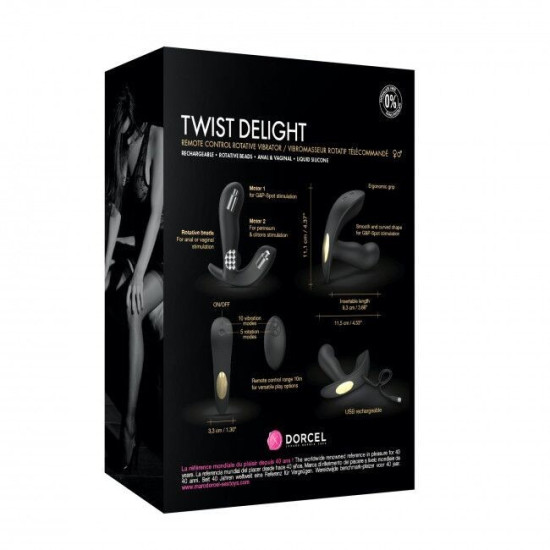 Универсальный вибратор с жемчужным массажем простаты Dorcel Twist Delight