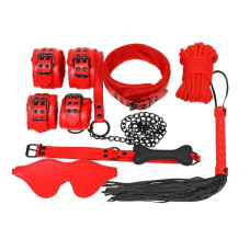 Набір для BDSM 7 в 1, червоний LY1003 BDSM Set 7-in-1 Red