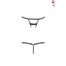 Трусики-стрепы, чёрные SHELLY THONG Black, L/XL