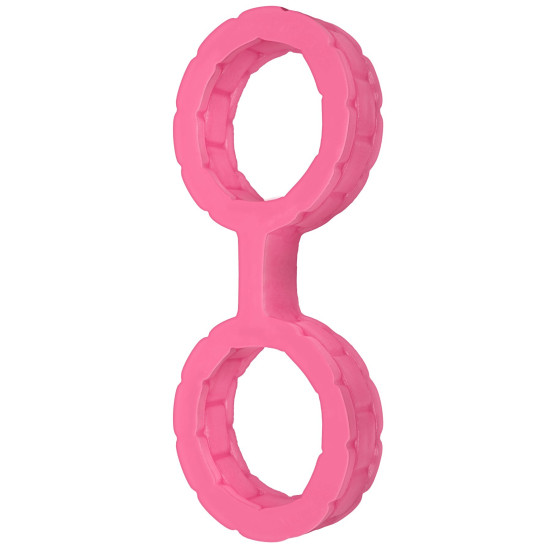 Силіконові наручники для рук і ніг, рожеві Doc Johnson The Cuffs Pink, L