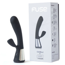 Інтерактивний вібратор-кролик чорного кольору OhMiBod Fuse for Kiiroo Black