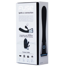Інтерактивний вібратор-кролик чорного кольору OhMiBod Fuse for Kiiroo Black