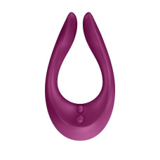 Вибратор для пар бордового цвета с тремя независимыми моторами Satisfyer Endless Joy Berry
