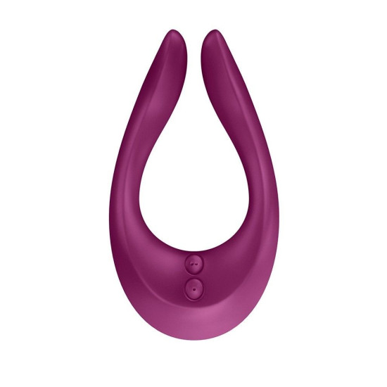 Вибратор для пар бордового цвета с тремя независимыми моторами Satisfyer Endless Joy Berry