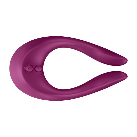 Вибратор для пар бордового цвета с тремя независимыми моторами Satisfyer Endless Joy Berry