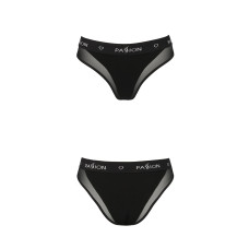 Трусики с прозрачной вставкой, черные Passion PS002 Panties Black, XL