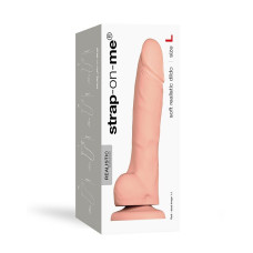 Реалістичний фалоімітатор, довжина 19 см, діаметр 4,1 см, тілесний Strap-On-Me Soft Realistic Dildo Vanilla, L