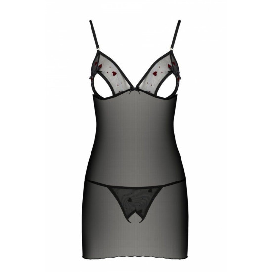 Сорочка, черная Lovelia Chemise Black, S/M