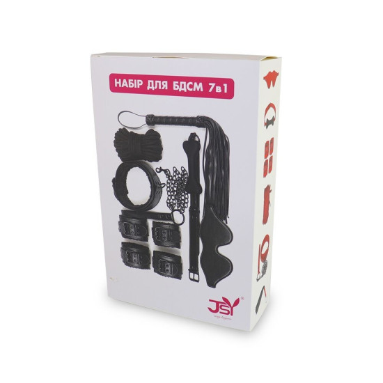 Набор для BDSM 7 в 1, красный LY1003 BDSM Set 7-in-1 Red