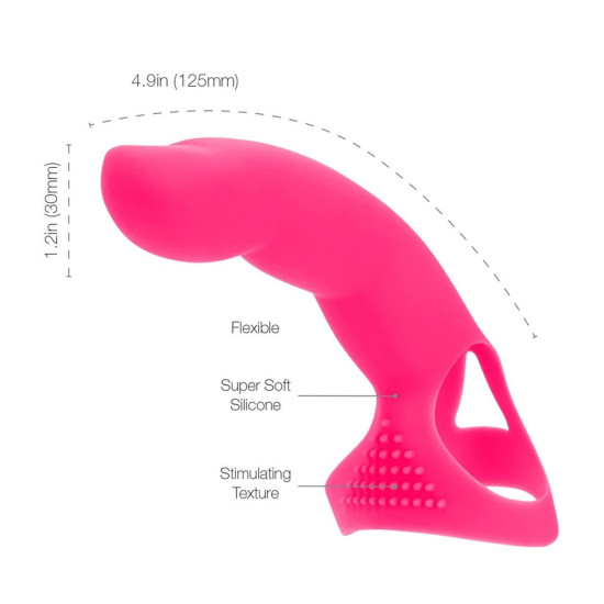 Насадка-дилдо на палец, розовая Simple&True Extra Touch Finger Dong Pink