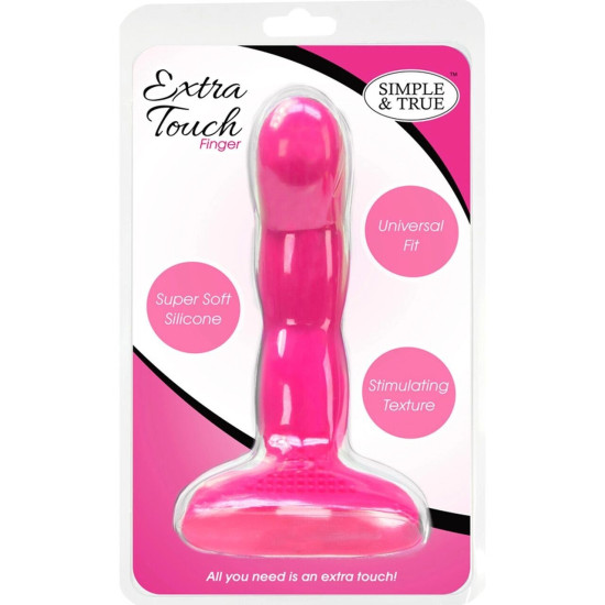 Насадка-дилдо на палец, розовая Simple&True Extra Touch Finger Dong Pink